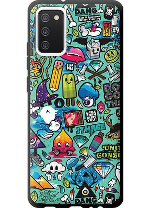 Чехол tpu на телефон samsung galaxy a02s a025f стикер бомбинг 1 "693b-2203-58250"