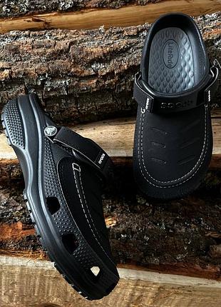 Мужские кроксы сабо crocs yukon literide black новинка crocs кроксы сабо black