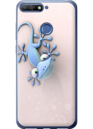 Чехол 2d пластиковый на телефон huawei y6 prime 2018 геккончик "1094t-1441-58250"