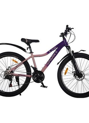 Велосипед spark fury (колеса - 26", стальная рама - 15") фиолетовый с персиковым