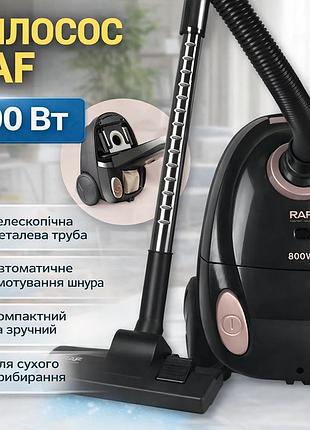 Побутовий пилосос з телескопічною трубою і автозмотуванням шнура raf r.8677 800w