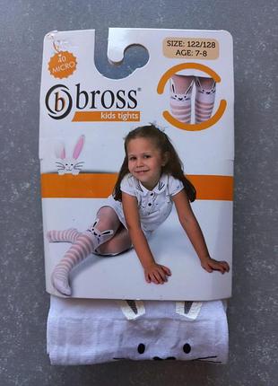 Детские капроновые колготы для девочки 98-128 см от 3 до 8 лет bross турция