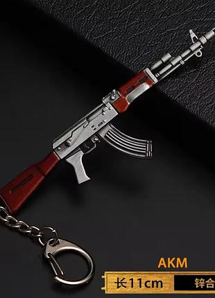 Брелок мужской металлический для ключей "автомат akm / counter strike cs:go", стильный аксессуар