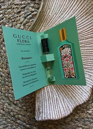 💚оригінал gucci flora gorgeous jasmine парфумована вода для жінок, жіночий аромат 2022 року пробник гуччі флора