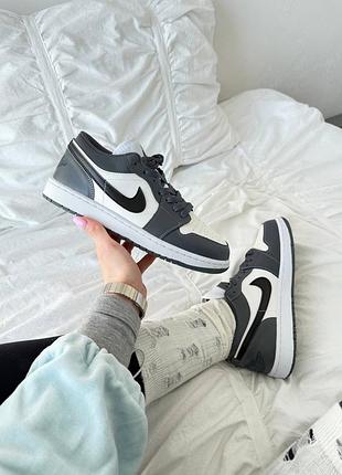 Кросівки унісекс air jordan 1 low iron grey white.  чоловічі тазі жіночі розміри