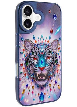 Чехол tpu+pc crystal hunt with magsafe для apple iphone 17 (6.3") blue