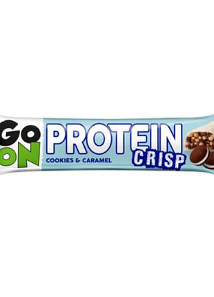 Блок батончиков go on protein crisp bar with печенье и карамель (cookie&caramel ) - 50 грамм(987769731)