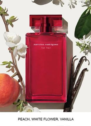 ❤️оригинал новинка 2025 года narciso rodriguez for her intense парфюмированная вода для женщин, аромат пробник нарциссо родригес