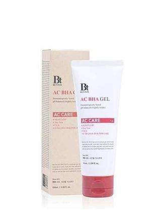 Незмивний відлущувальний гель для оновлення шкіри benton ac bha gel, 100 мл