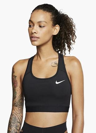 Чорний оригінальний топ, бра для занять спортом nike dri-fit