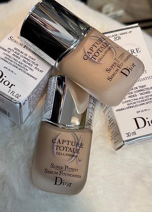 Тональний крем для обличчя dior capture totale super potent serum foundation 🤩