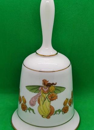 Коллекционный колокольчик «фея тюльпана» franklin porcelain 1979 костяный фарфор