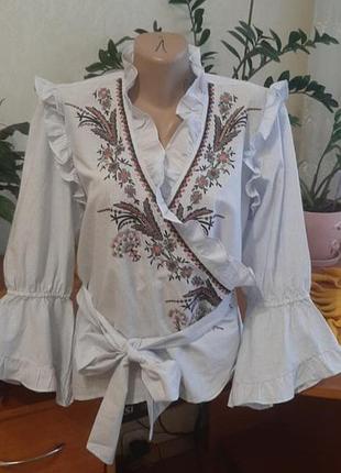 Вишиванка на запах 46-50 zara