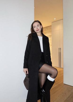 Пальто чорне з відстібним утеплювачем 2в1 від savi atelier
