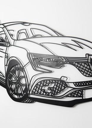 Авто renault megane 4, декор на стену из металла 100см 120