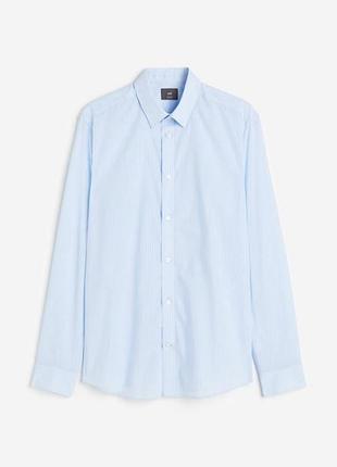 Новая голубая рубашка в полоску от h&amp;m