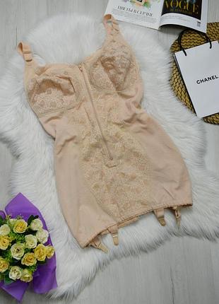 Утягивающая грация корсет elbrina беж нюд xl/xxl боди с подтяжками