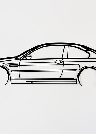 Авто bmw м3 e46, декор на стену из металла 120см