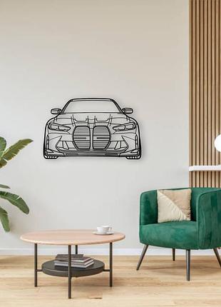 Авто bmw m3 g80 performance, декор на стену из металла 140см