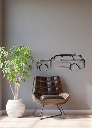 Авто range rover 2023, декор на стену из металла 120см