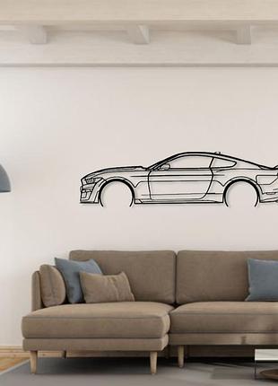 Авто ford mustang shelby gt500 2021, декор на стену из металла 140см