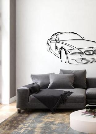 Авто bmw z4 coupe e86, декор на стіну з металу 100см