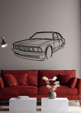 Авто bmw e23, декор на стену из металла 140см