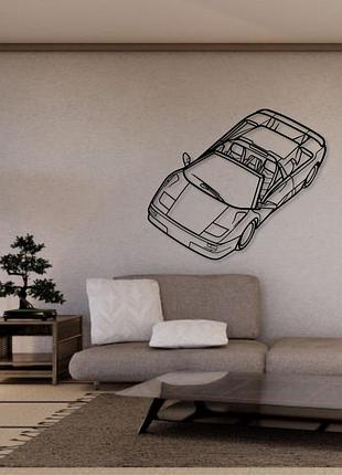 Авто lamborghini diablo, декор на стіну із металу 120см