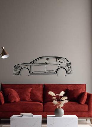 Авто skoda kamiq, декор на стену из металла 140см