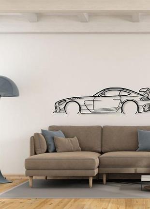 Авто mercedes amg gt, декор на стіну з металу 100см