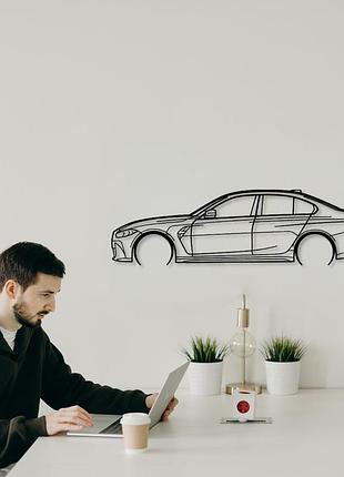 Авто bmw m3 (g80) 2022, декор на стіну з металу 100см