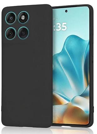 Чехол fiji style для motorola edge 60 pro силикон бампер с защитой блока камер черный