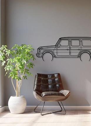 Авто mercedes-benz g-класс 2020, декор на стену из металла 140см