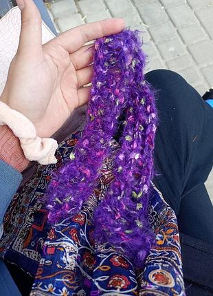 Шаль из теплой тонкой пряжи