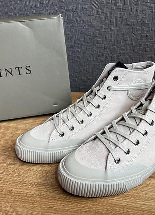 Мужские кроссовки allsaints dumont suede white.