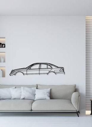 Авто mercedes-benz e55 amg w211, декор на стену из металла 120см