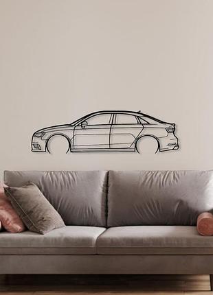 Авто audi a3 2015, декор на стену из металла 120см