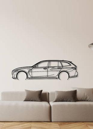 Авто bmw m3 touring g81, декор на стіну з металу 100см