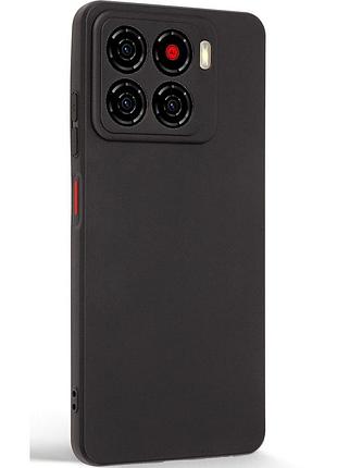 Чохол fiji style для zte blade a56 силікон бампер із захистом блоку камер чорний