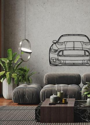 Авто ford mustang gt 350, декор на стену из металла 100см