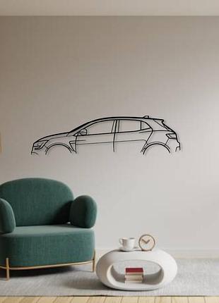 Авто renault megane rs, декор на стену из металла 120см