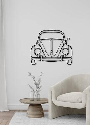 Авто volkswagen жук 1958, декор на стену из металла 140см