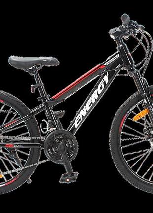Велосипед crossbike energy 24" 12" чорний-червоний