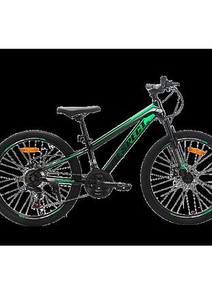 Crossbike велосипед crossbike respect 24" 11" чорний-зелений