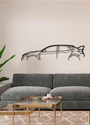Авто honda civic type r fk8, декор на стіну з металу 100см