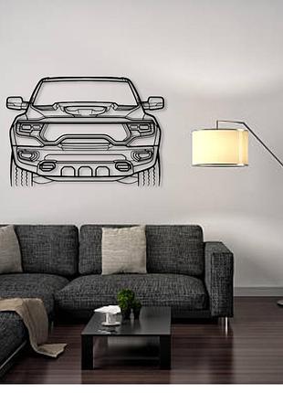 Авто dodge ram trx 2021, декор на стіну з металу 100см