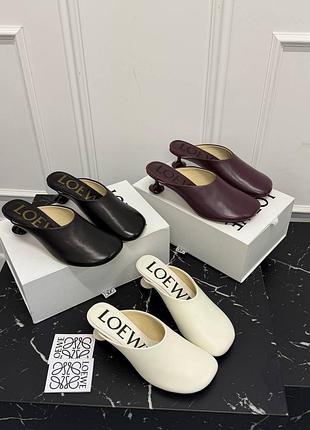 Жіночі мюді сабо на підборах лоєве loewe