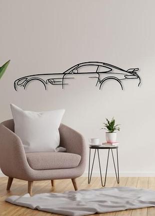 Авто mercedes-benz amg gt r, декор на стіну з металу 100см