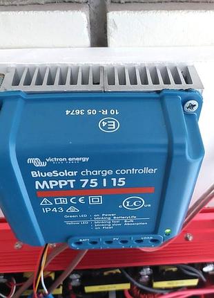 Victron energy bluesolar mppt 75/15 контроллер заряда солнечных батарей +радиатор