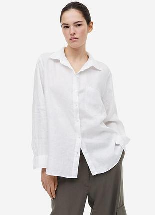Лляна стильна сорочка h&m 2
